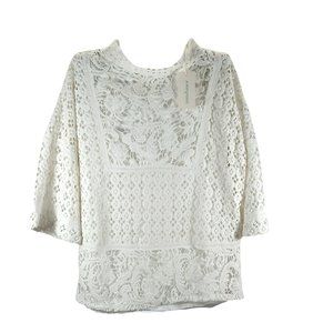 NWT Sundance Lace Top w/Camisole – Short 1/2 Sleeve Size: Small